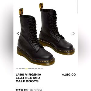 Dr Martens leather mid calf boots